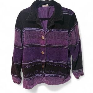 Purple and Black Women's Jacket